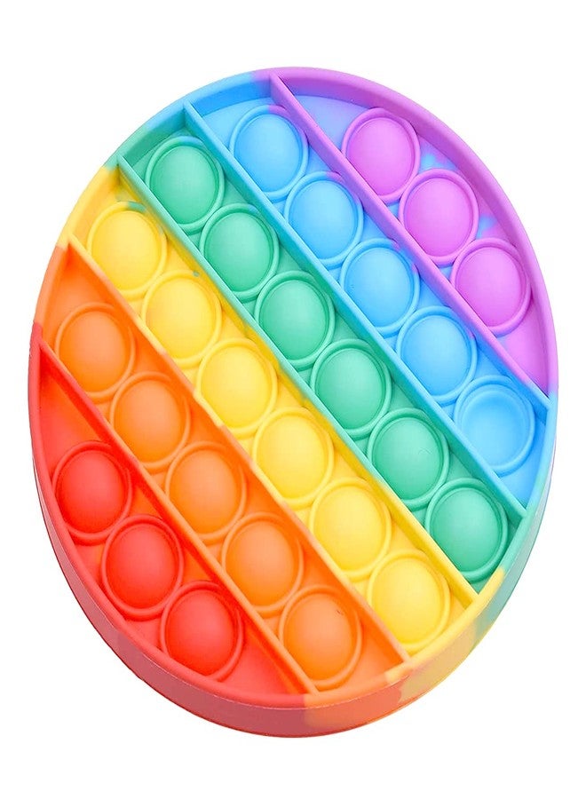 DealFry Push Pop Bubble Sensory Fidget Toy Set,Pop It Autism Special Needs Silicone Stress Relief Toy Popper Educational Toys for Family and Friends Rainbow Motor Kids (Round) - Image 5